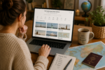 Internationale Online-Shops auf einem Laptop entdecken