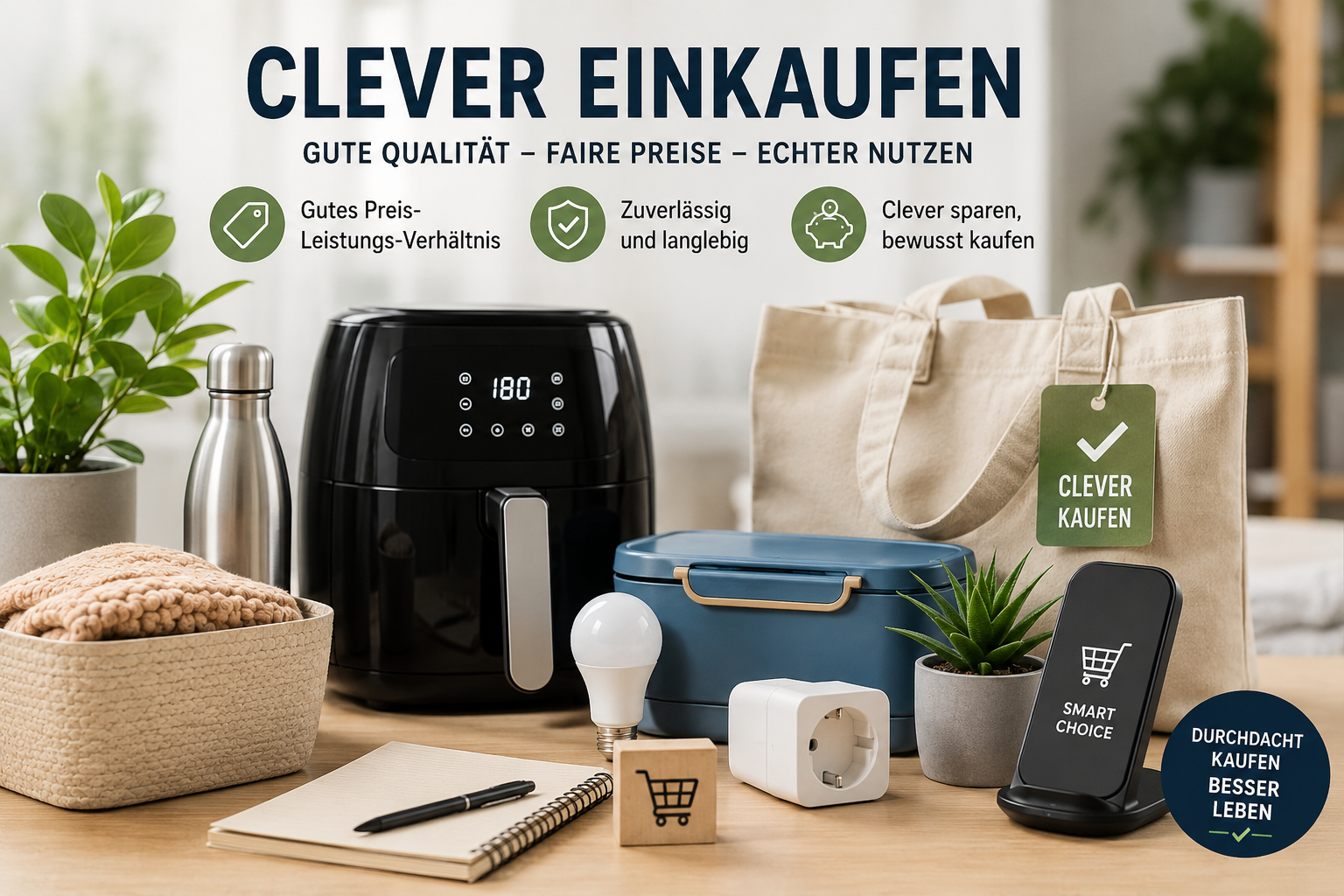 Clevere Käufe und praktische Produkte mit gutem Preis-Leistungs-Verhältnis für Alltag und Haushalt