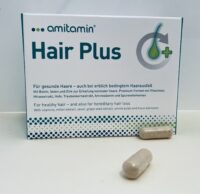 amitamin Hair Plus mit zwei Kapseln als tägliche Einnahme